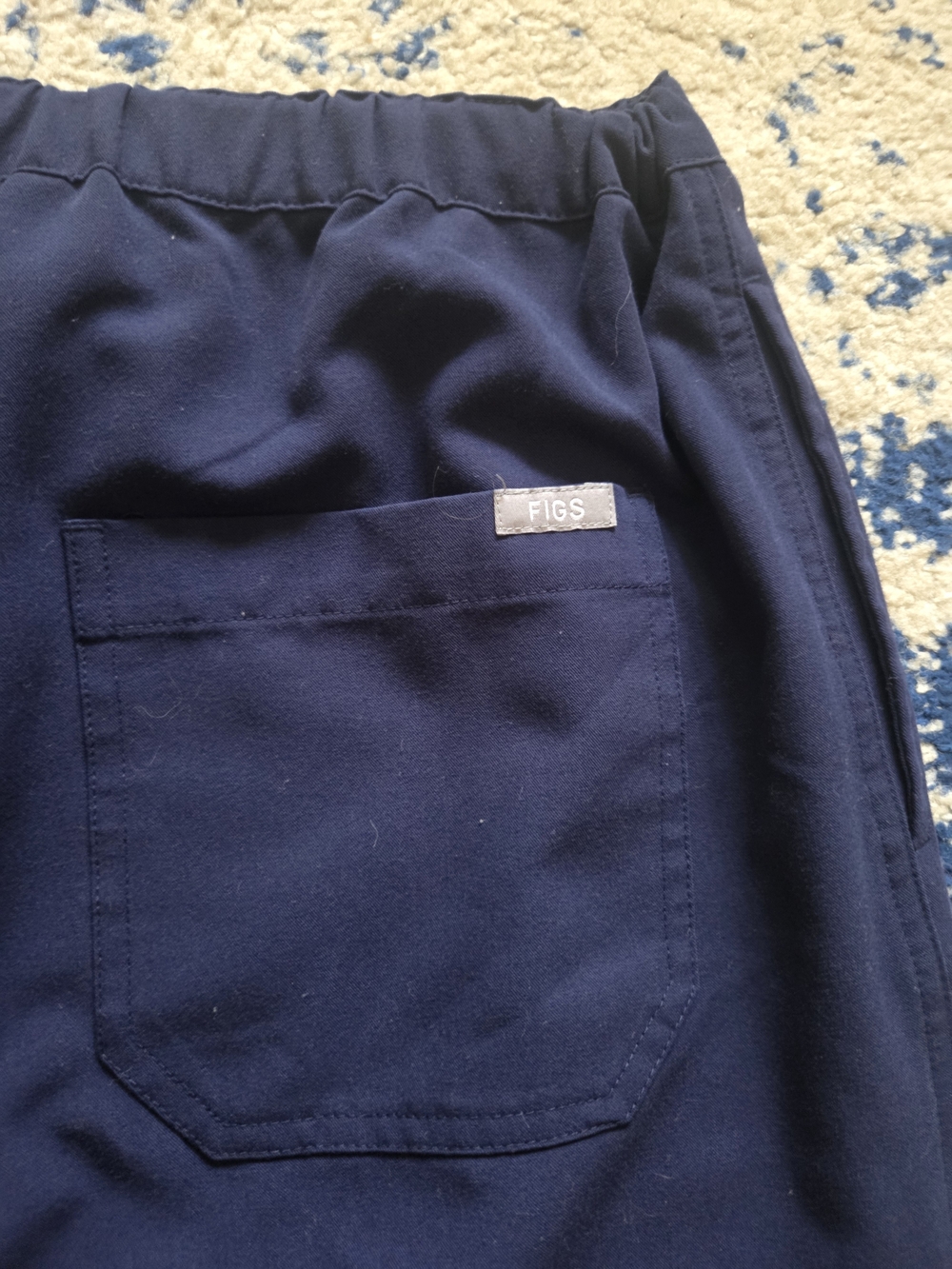Figs Navy Drawstring Pants - Picture 5 of 6